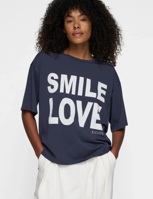 10 Days t-shirts 20-744-5201 Donker Blauw Sale