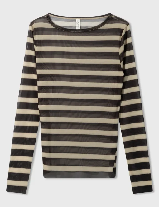 10 Days t-shirts 20-774-4204 Zwart / Beige Discount
