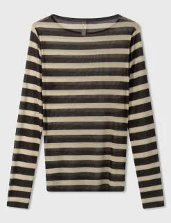 10 Days t-shirts 20-774-4204 Zwart / Beige Discount