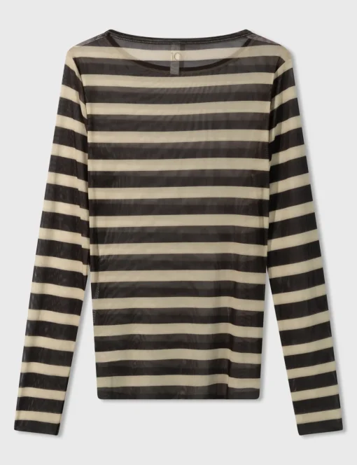 10 Days t-shirts 20-774-4204 Zwart / Beige Discount