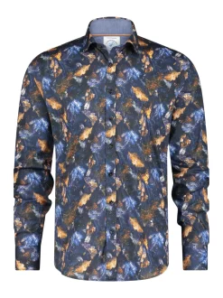 A Fish named Fred casual overhemd Tailored Fit 29.013 Marine New