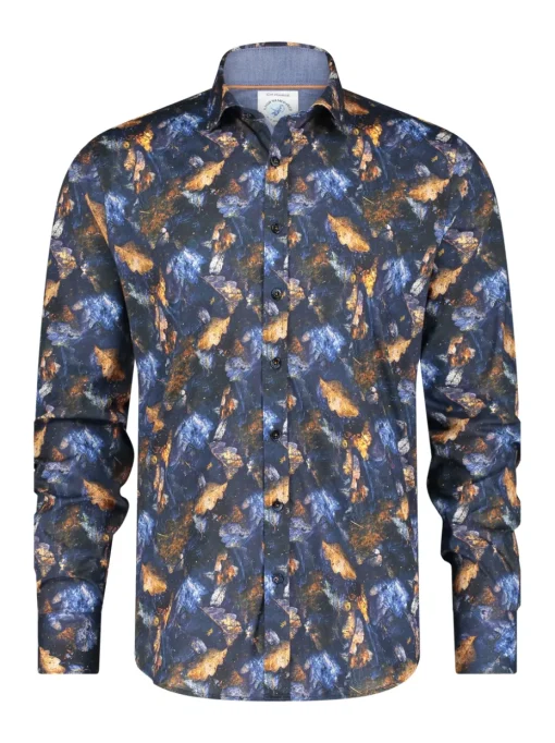 A Fish named Fred casual overhemd Tailored Fit 29.013 Marine New