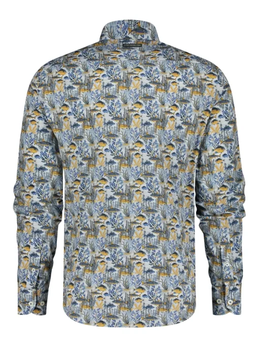 A Fish named Fred casual overhemd Tailored Fit 29.003 Geel Sale