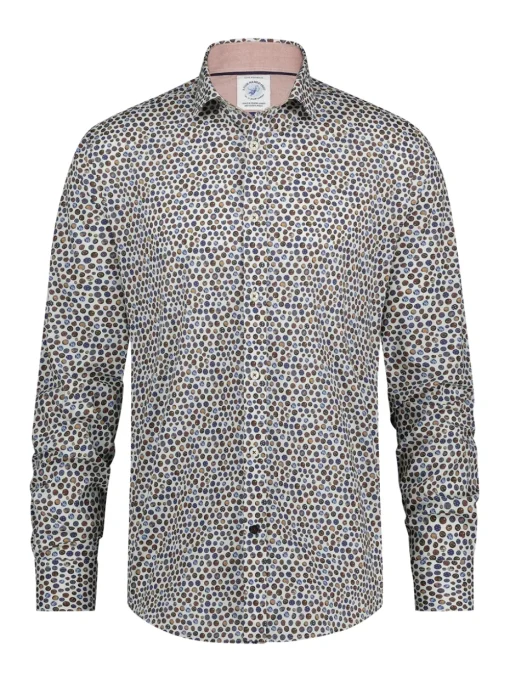A Fish named Fred casual overhemd Tailored Fit 29.006 Wit/Rood New