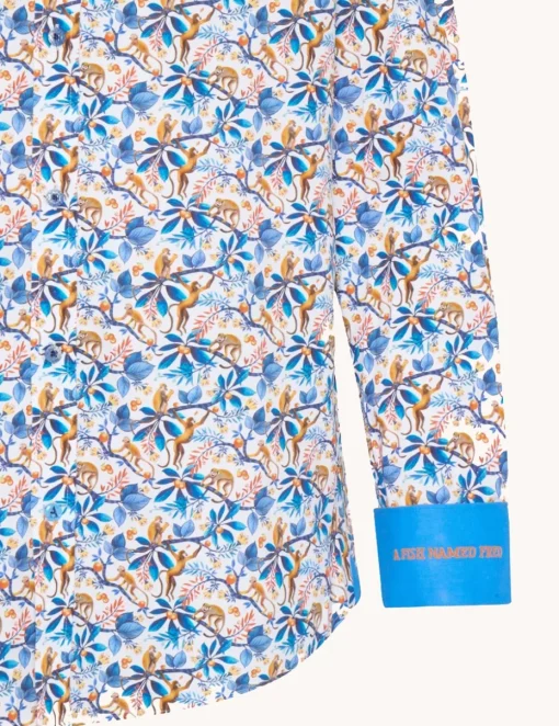 A Fish named Fred casual overhemd 31.010 Kobalt Fashion