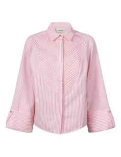 Aaiko blouse ELDA STRIPE CO 51 Roze Outlet