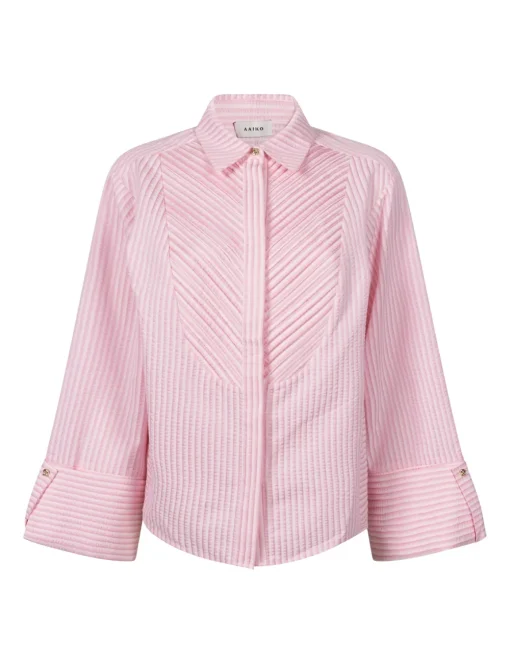 Aaiko blouse ELDA STRIPE CO 51 Roze Outlet