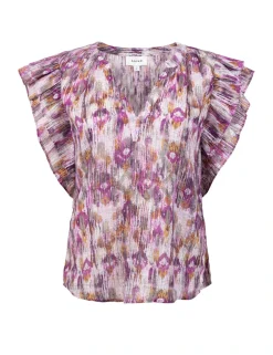 Aaiko blouse YAELLA IKAT CO 58 Paars New