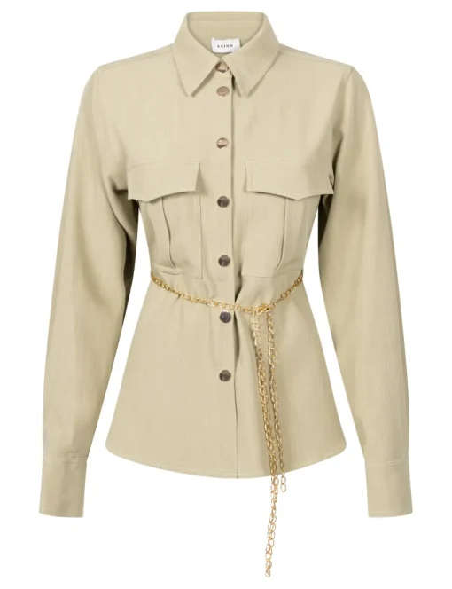 Aaiko blouse ZOE PES 681 Licht Groen Sale