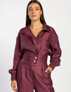 Aaiko jacks VINA TWILL SHINE Wijnrood Sale