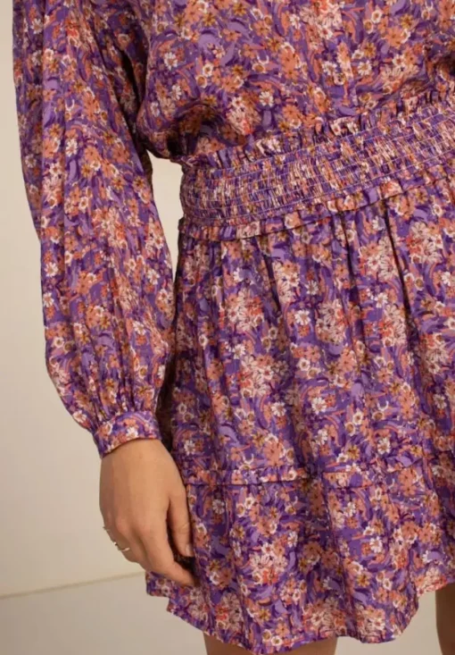 Aaiko midi rok CANYA MAUVE FLOWE Lila Fashion
