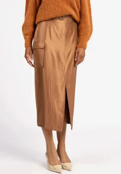 Aaiko midi rok VARYA VIS 545 Camel Outlet