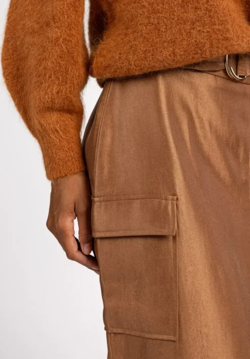 Aaiko midi rok VARYA VIS 545 Camel Outlet