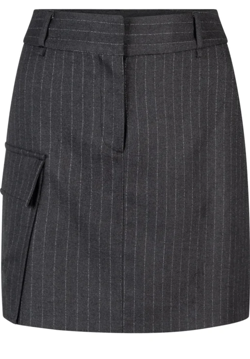 Aaiko mini rok PASCALE PINSTRIPE Zwart Outlet