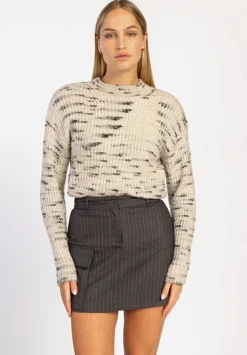 Aaiko mini rok PASCALE PINSTRIPE Zwart Outlet