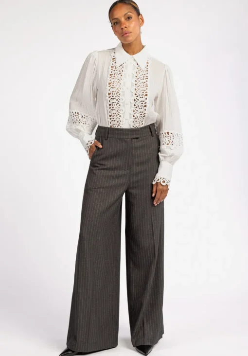 Aaiko pantalons NORE PINSTRIPE VI Zwart Outlet