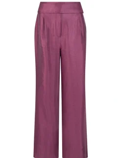 Aaiko pantalons ROCIA TWILL SHINE Wijnrood Clearance