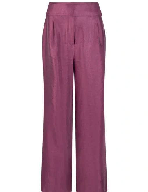 Aaiko pantalons ROCIA TWILL SHINE Wijnrood Clearance