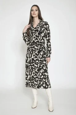 Batida jurk 1241 Zwart / Beige Discount