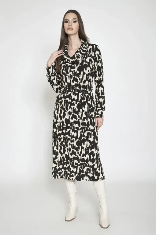 Batida jurk 1241 Zwart / Beige Discount