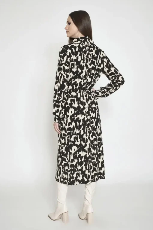 Batida jurk 1241 Zwart / Beige Discount