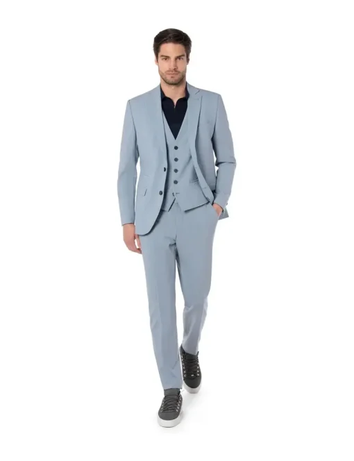 Benvenuto business pantalon Super Slim Fit 4032615250 Licht Blauw Outlet