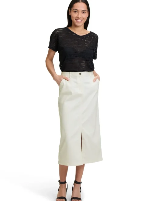 Betty Barclay midi rok 251-94031323 Wit Hot