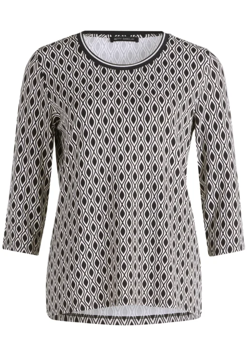 Betty Barclay t-shirts 2155-2763 Zwart / Wit Clearance