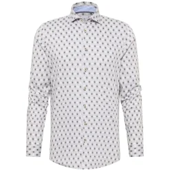 Blue Industry jersey overhemd Slim Fit 2821.31 Bruin Hot