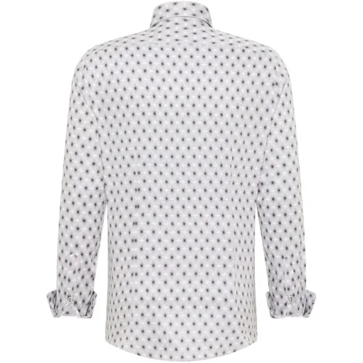 Blue Industry jersey overhemd Slim Fit 2821.31 Bruin Hot
