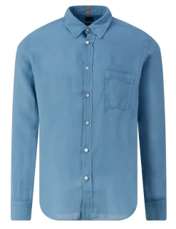 BOSS linnen overhemd 50537381 Licht Blauw Sale
