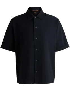 BOSS overhemd 50538757 Donker Blauw Clearance