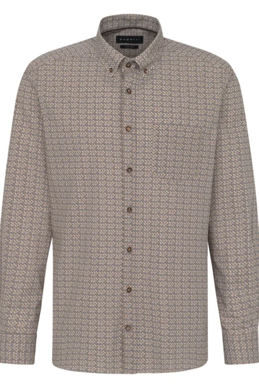 Bugatti business overhemd Regular Fit 68202-9350 Camel Sale