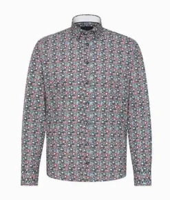 Bugatti casual overhemd Regular Fit 58911-9750 Groen Discount