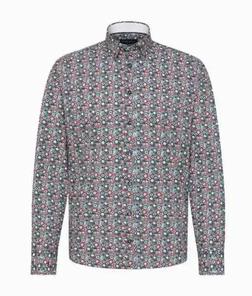 Bugatti casual overhemd Regular Fit 58911-9750 Groen Discount