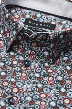 Bugatti casual overhemd Regular Fit 58911-9750 Groen Discount