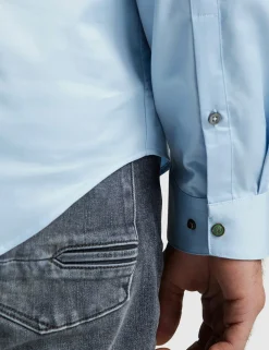 Cast Iron casual overhemd Slim Fit CSI00429 Licht Blauw New