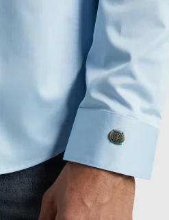 Cast Iron casual overhemd Slim Fit CSI00429 Licht Blauw New