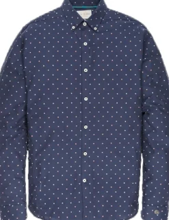 Cast Iron casual overhemd Slim Fit csi196624 Donker Blauw Discount