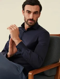 Cavallaro business overhemd 110999120 Donker Blauw Online