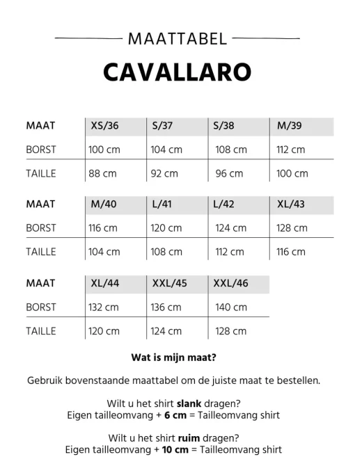 Cavallaro casual overhemd Tailored Fit 110241016 Blauw Best
