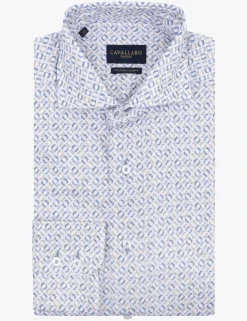 Cavallaro casual overhemd 110251055 Licht Blauw Clearance
