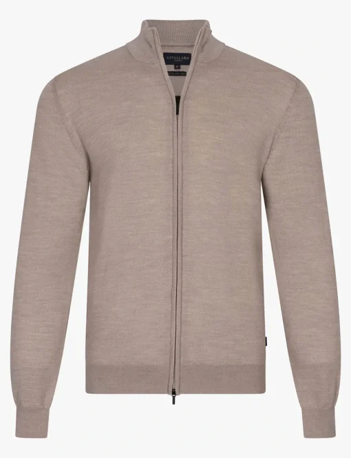 Cavallaro gebreid vest 119251000 Khaky beige New