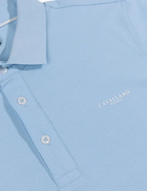 Cavallaro polo's Slim Fit 116251013 Licht Blauw Discount