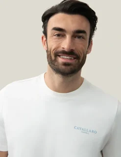 Cavallaro t-shirts Slim Fit 117251016 Offwhite Sale
