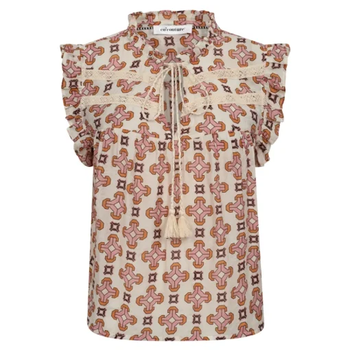 Co'Couture blouse 35487-EGYPT-TIE Offwhite Best