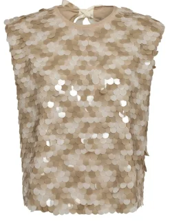 Co'Couture blouse 35677-MAXI-TOP Beige Fashion