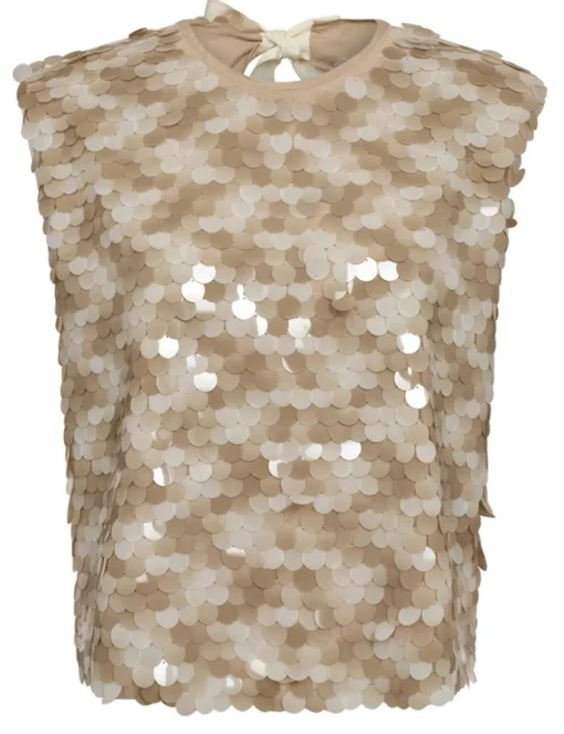 Co'Couture blouse 35677-MAXI-TOP Beige Fashion