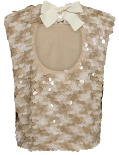 Co'Couture blouse 35677-MAXI-TOP Beige Fashion