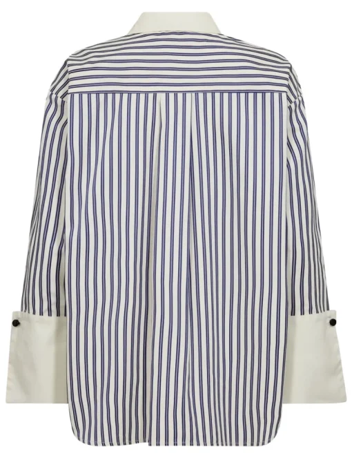 Co'Couture blouse 35878-SAMSON STRI Wit/Blauw New